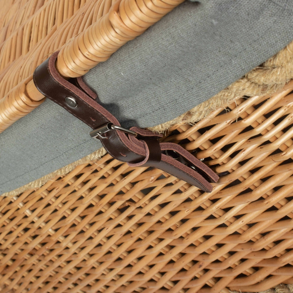 72cm Rope Handled Trunk Wicker Picnic Basket