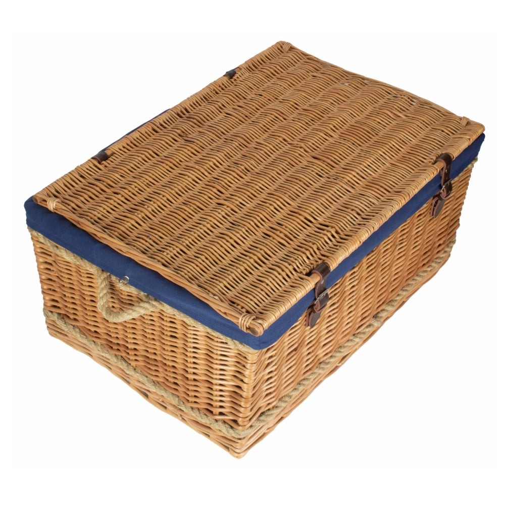 72cm Rope Handled Trunk Wicker Picnic Basket