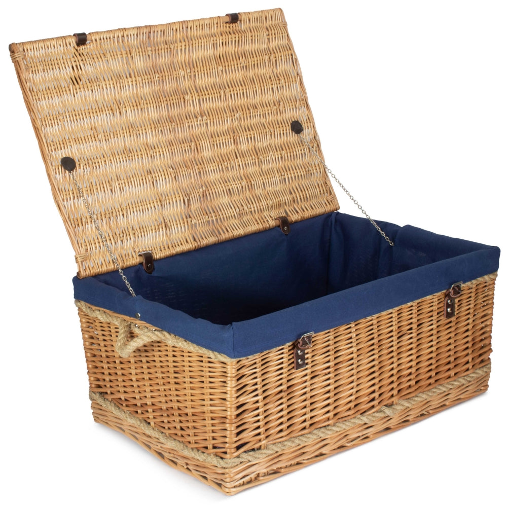 72cm Rope Handled Trunk Wicker Picnic Basket