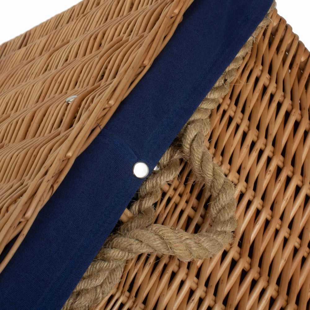 72cm Rope Handled Trunk Wicker Picnic Basket