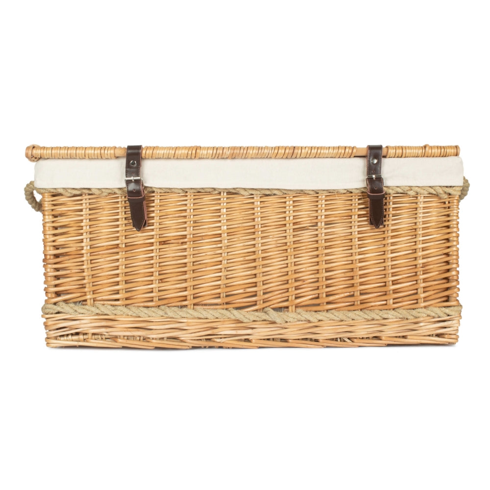 72cm Rope Handled Trunk Wicker Picnic Basket