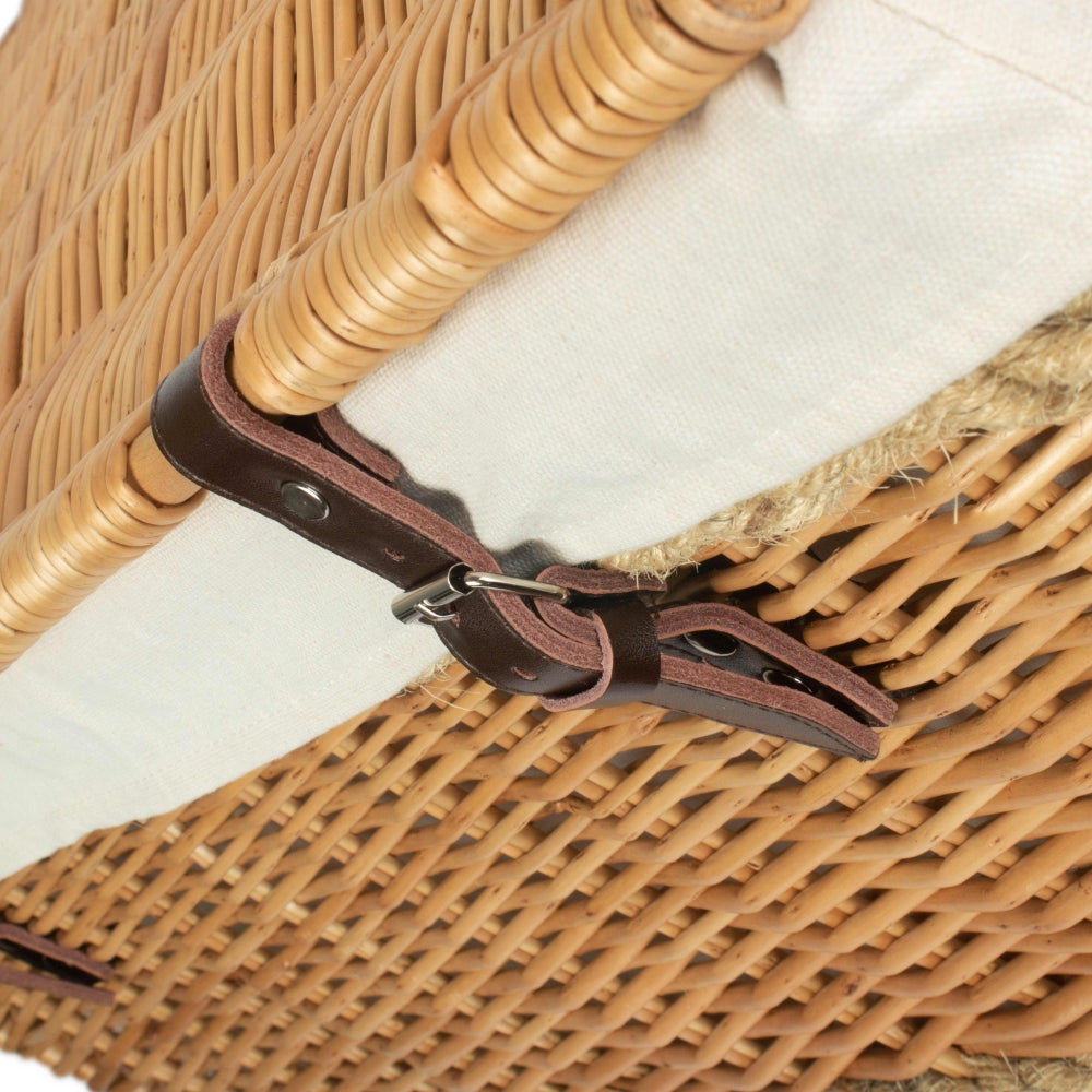 72cm Rope Handled Trunk Wicker Picnic Basket