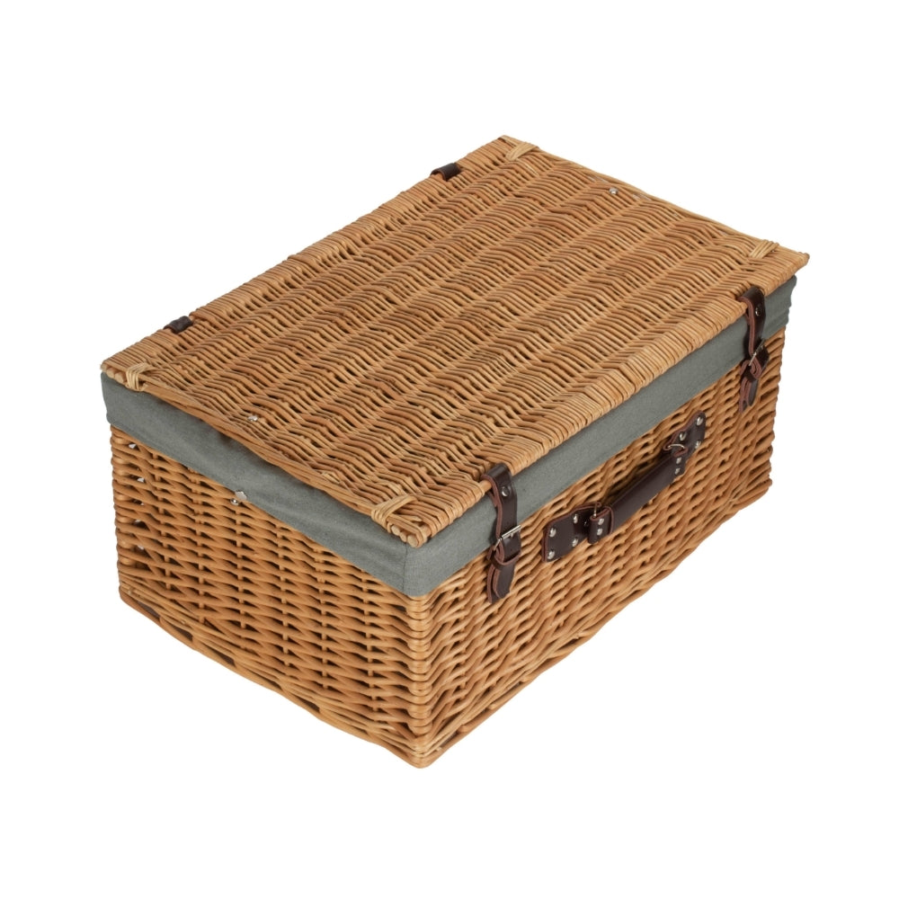 62cm Buff Willow Wicker Picnic Basket