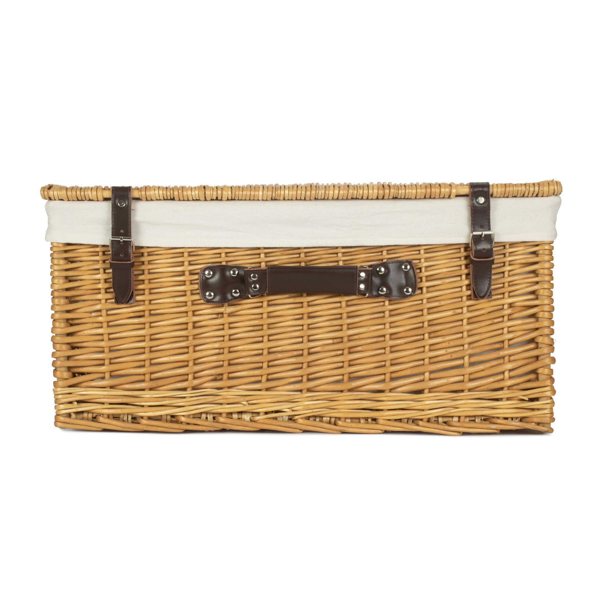 62cm Buff Willow Wicker Picnic Basket