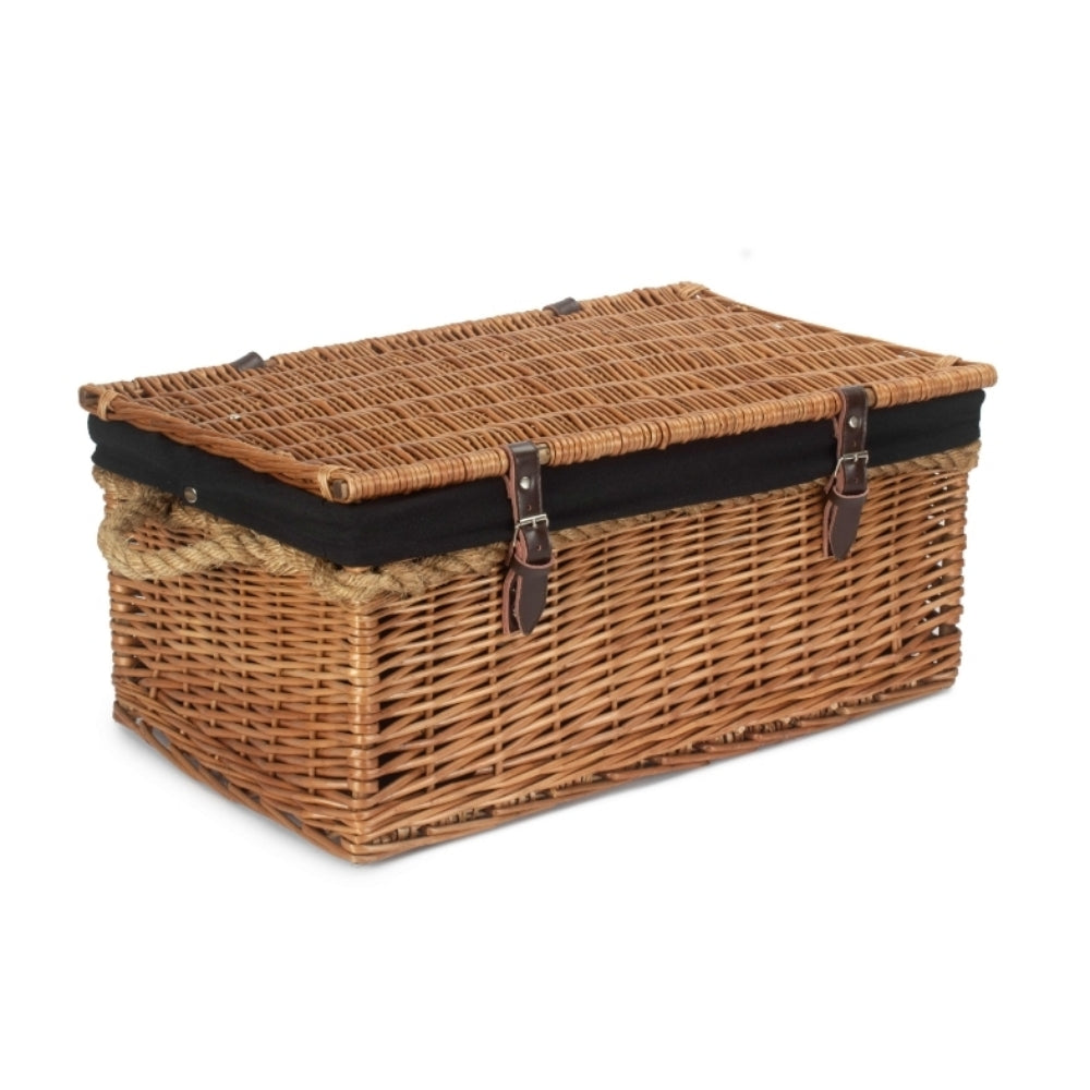 61cm Double Steamed Rope Handled Trunk with White Lining