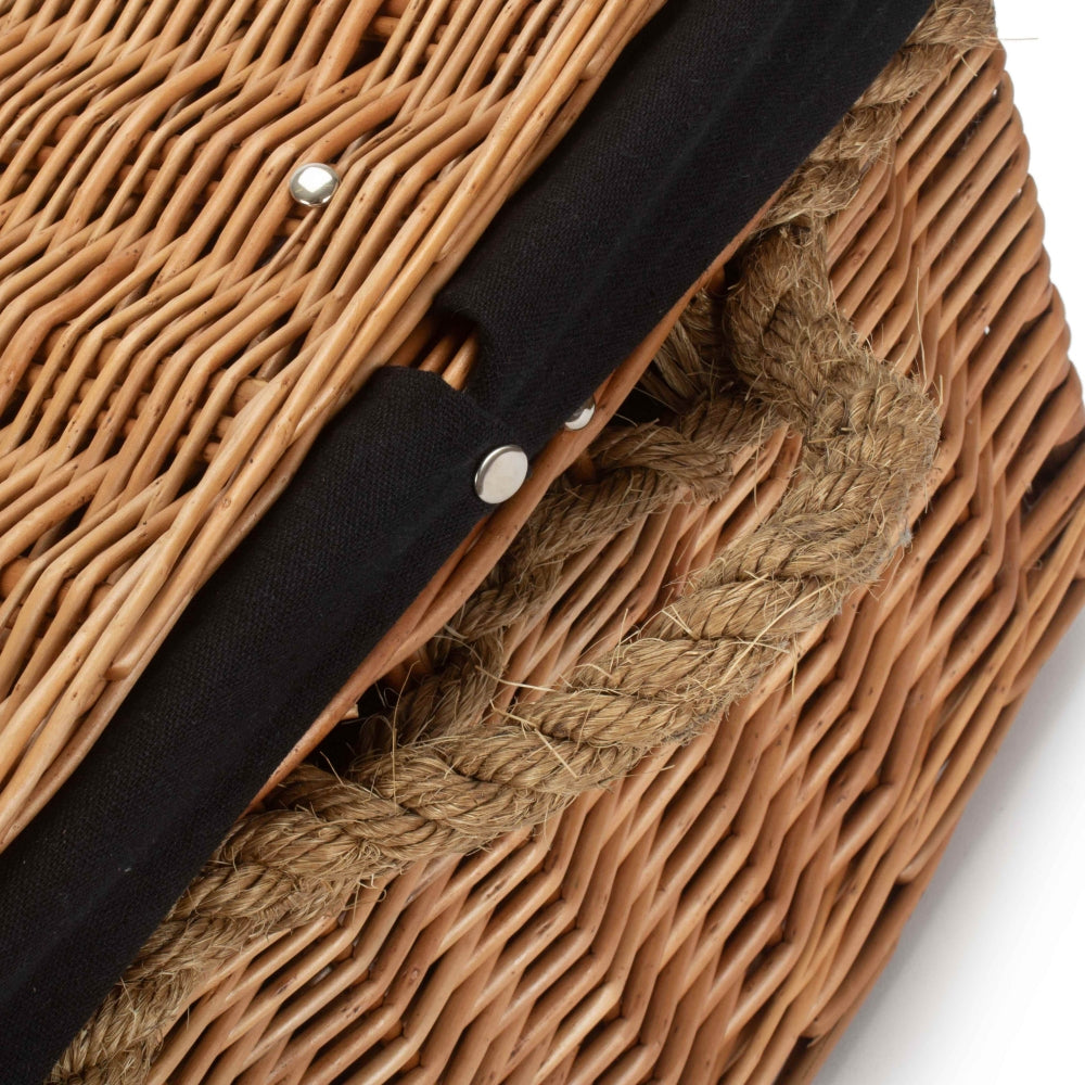 61cm Double Steamed Rope Handled Trunk with White Lining