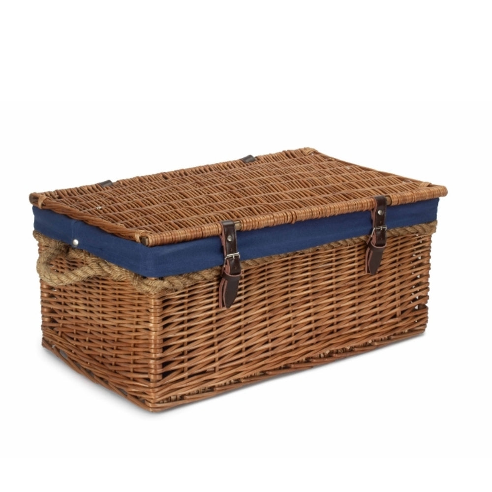 61cm Double Steamed Rope Handled Trunk with White Lining
