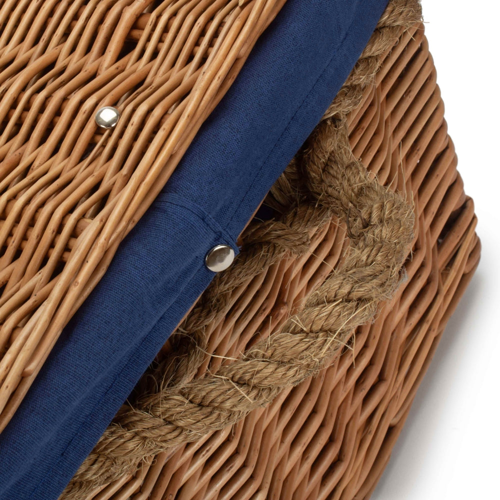 61cm Double Steamed Rope Handled Trunk with White Lining