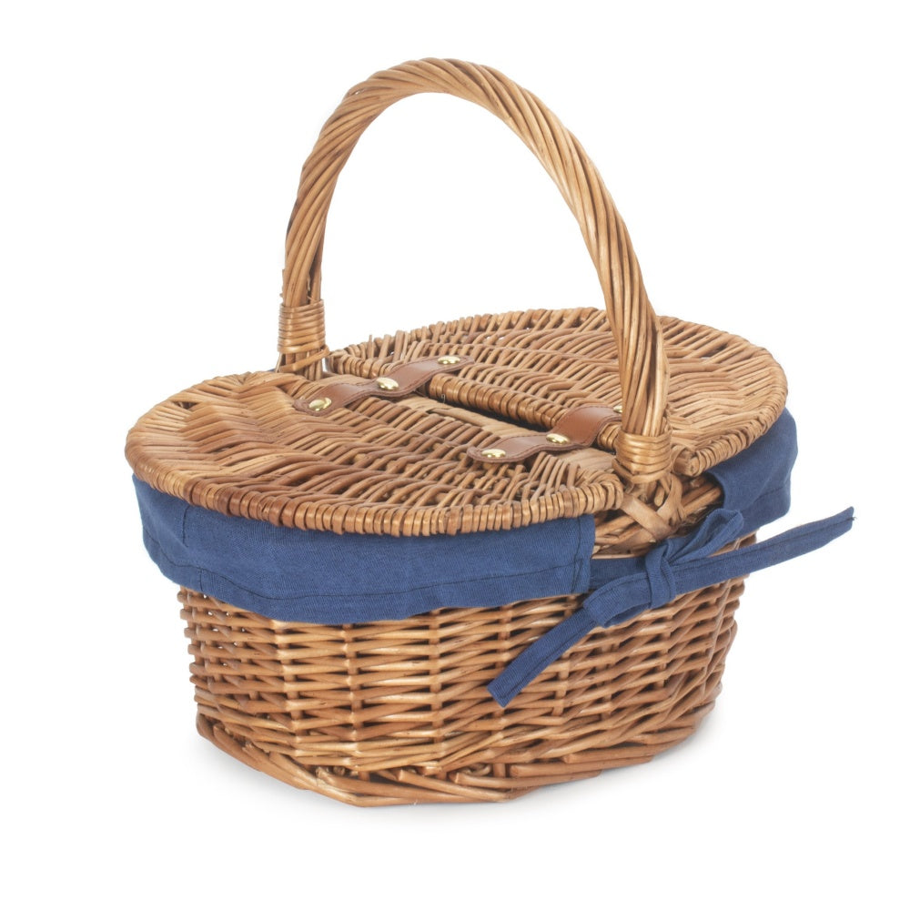 Children’s Light Steamed Finish Oval Wicker Picnic Basket