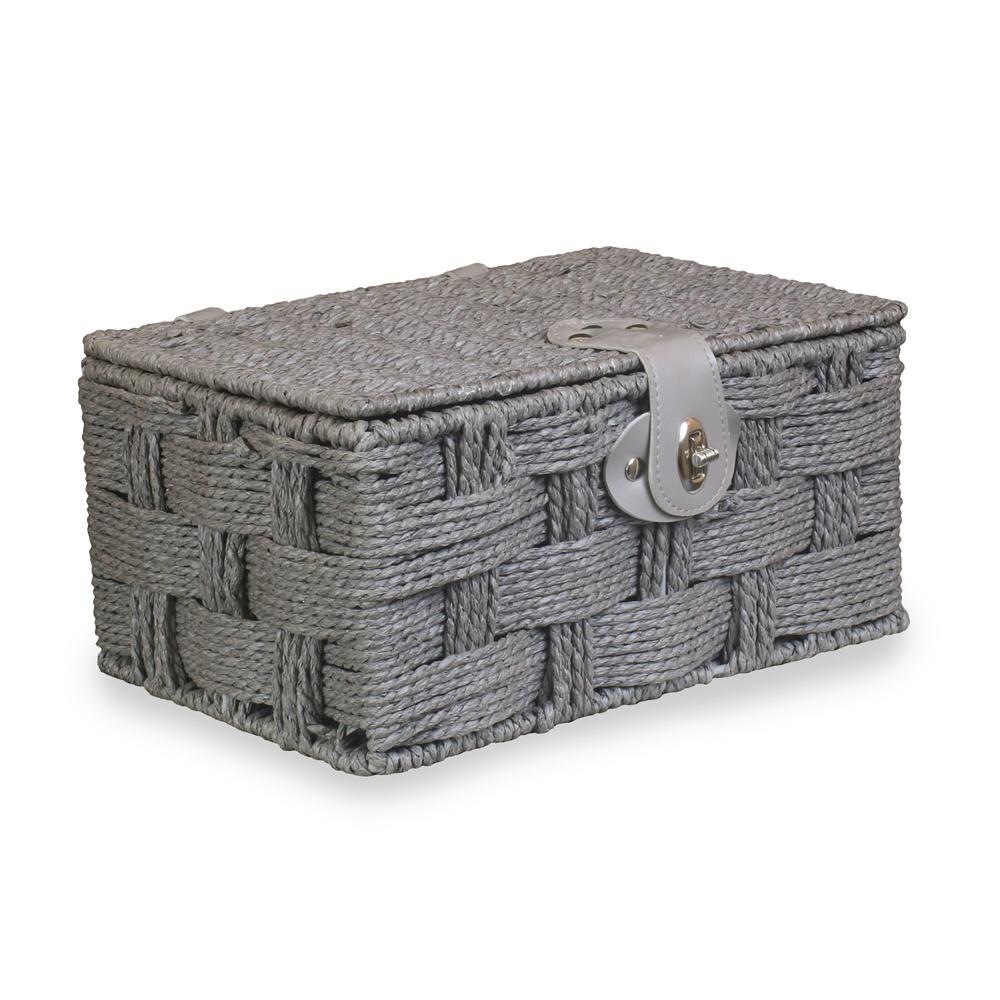 Twisted Grey Paper Rope Storage Basket