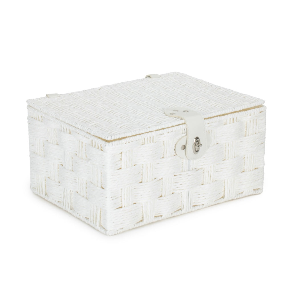 Twisted White Paper Rope Storage Basket