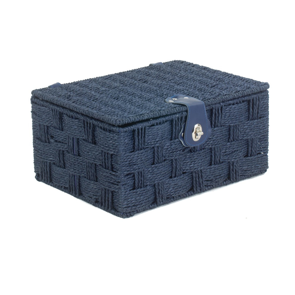 Twisted Blue Paper Storage Basket