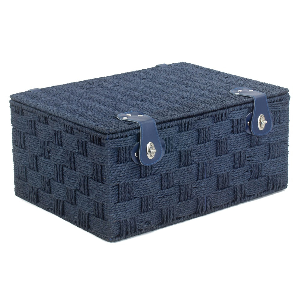 Twisted Blue Paper Storage Basket