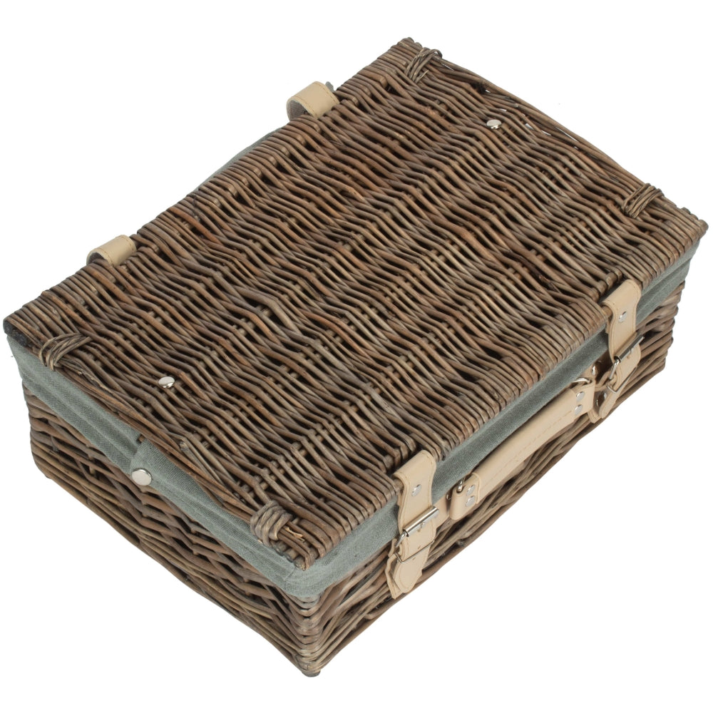 35cm Antique Wash Split Willow Wicker Basket
