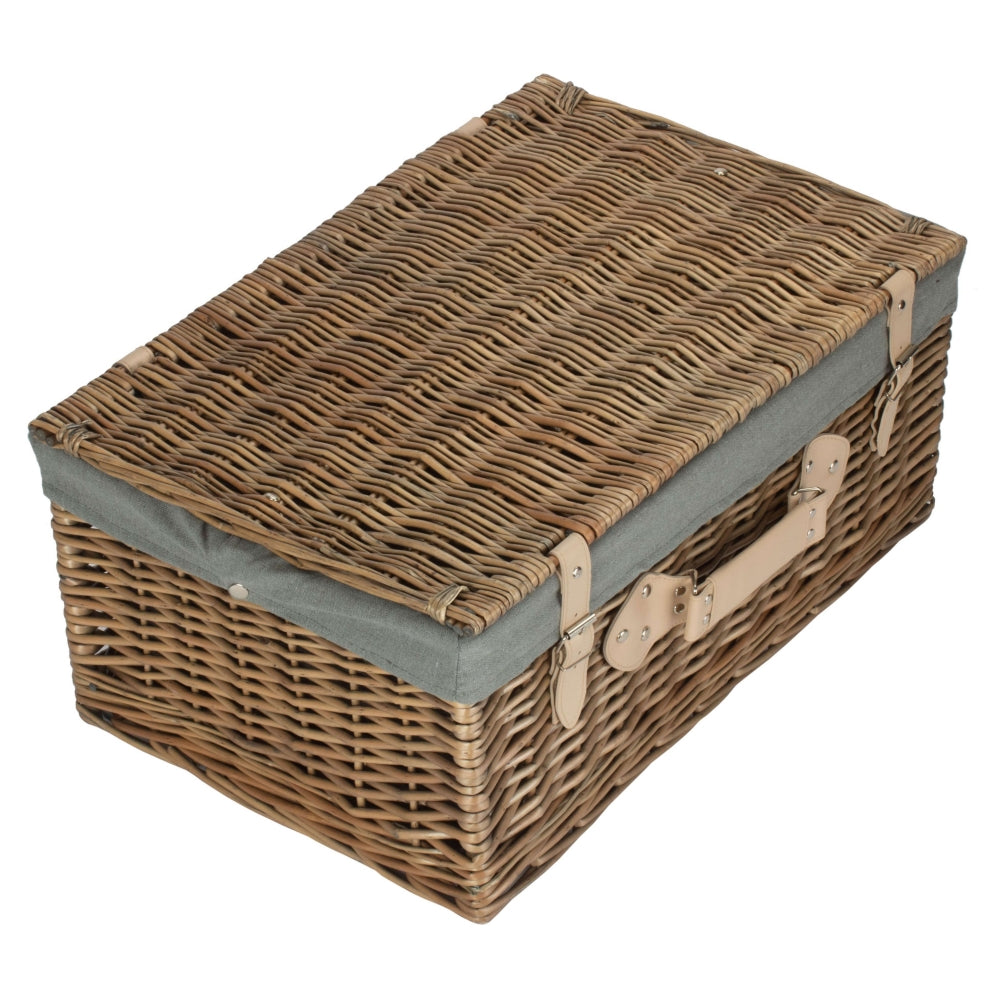 56cm Antique Wash Willow Picnic Wicker Basket