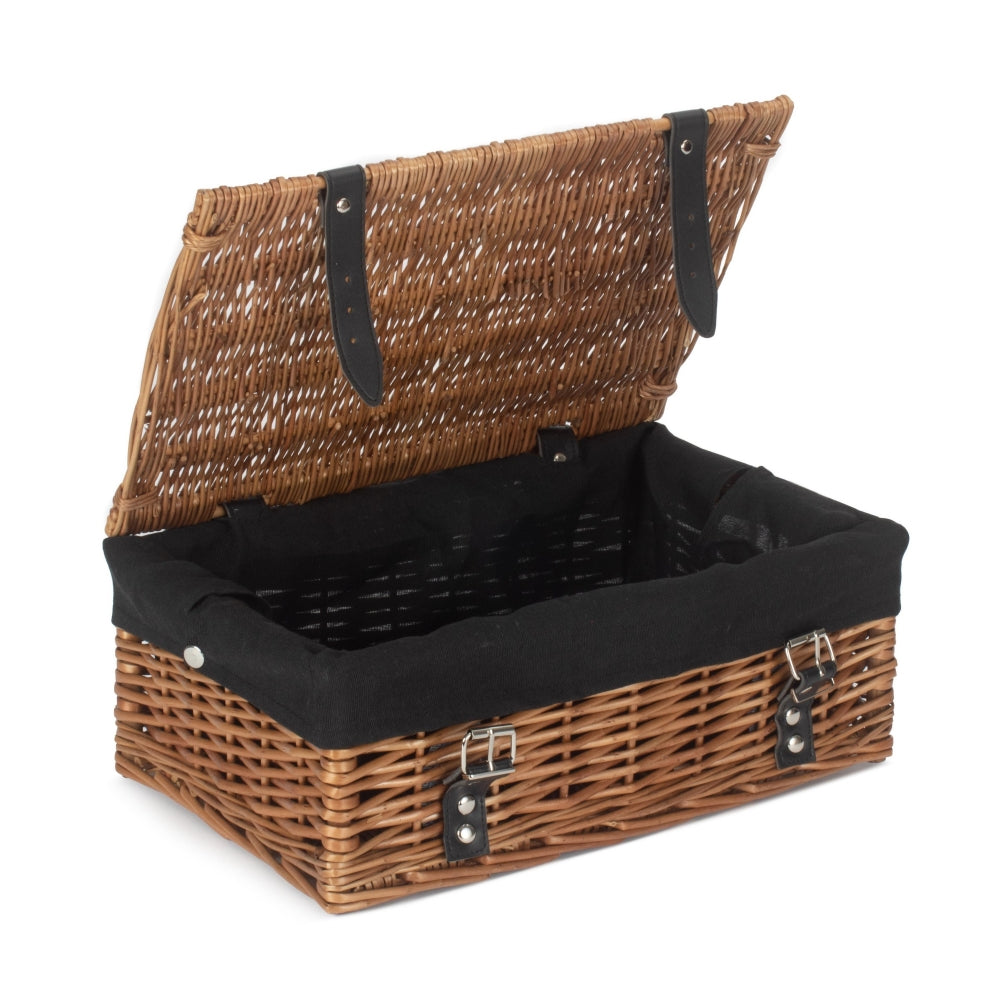 35cm Double Steamed Willow Wicker Picnic Basket