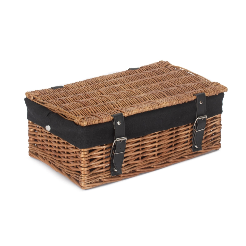 35cm Double Steamed Willow Wicker Picnic Basket