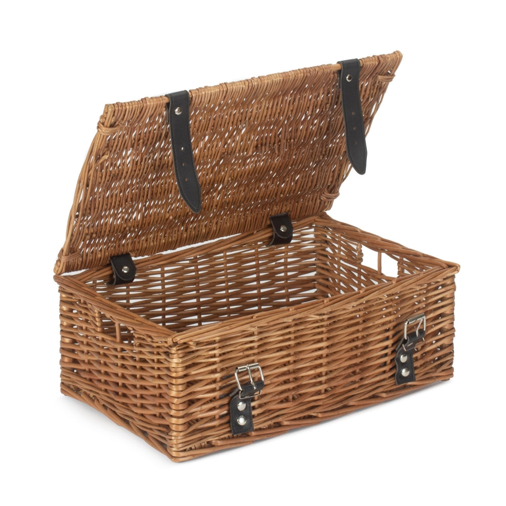35cm Double Steamed Willow Wicker Picnic Basket