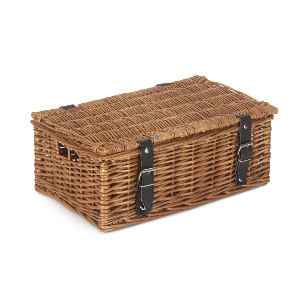35cm Double Steamed Willow Wicker Picnic Basket