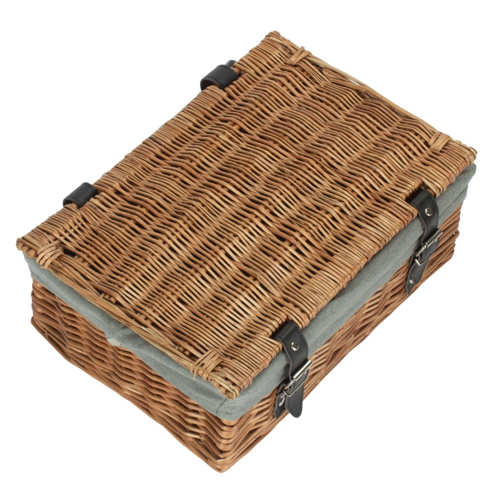 35cm Double Steamed Willow Wicker Picnic Basket