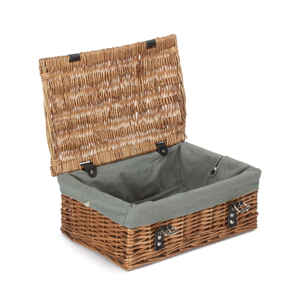 35cm Double Steamed Willow Wicker Picnic Basket