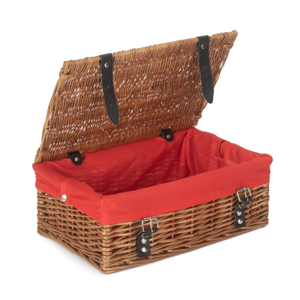 35cm Double Steamed Willow Wicker Picnic Basket