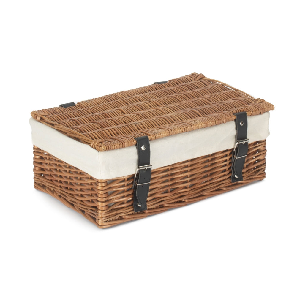 35cm Double Steamed Willow Wicker Picnic Basket