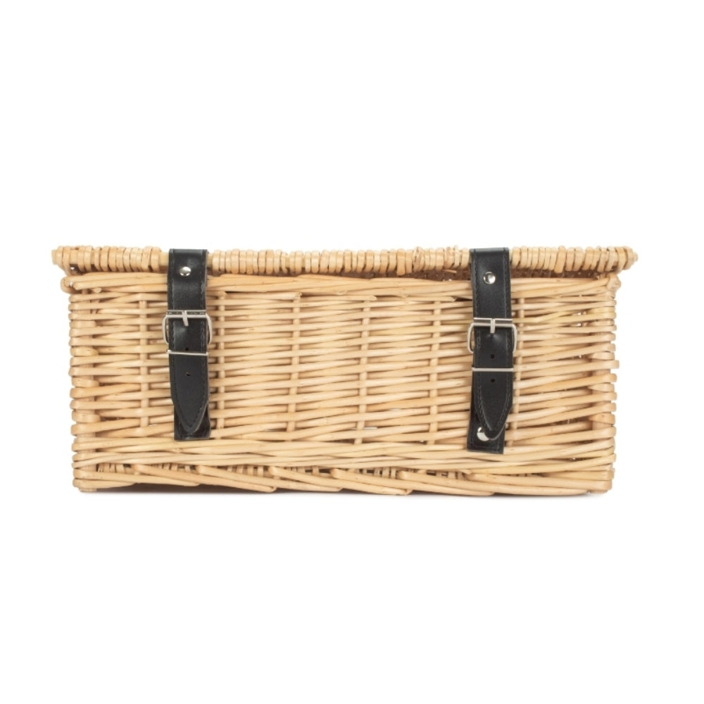 36cm Buff Wicker Empty Picnic Basket