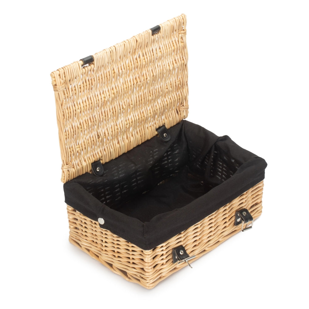 36cm Buff Wicker Empty Picnic Basket