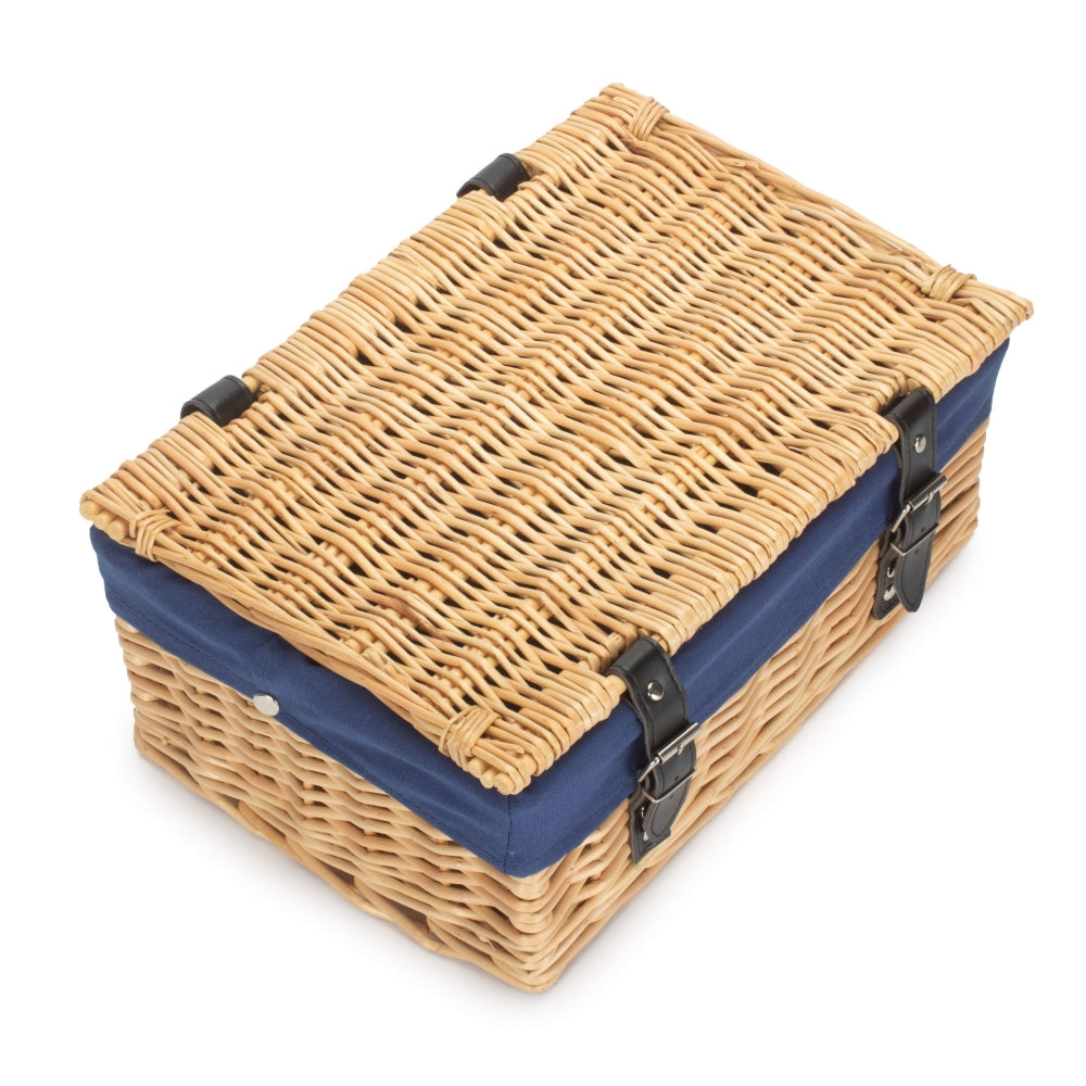 36cm Buff Wicker Empty Picnic Basket