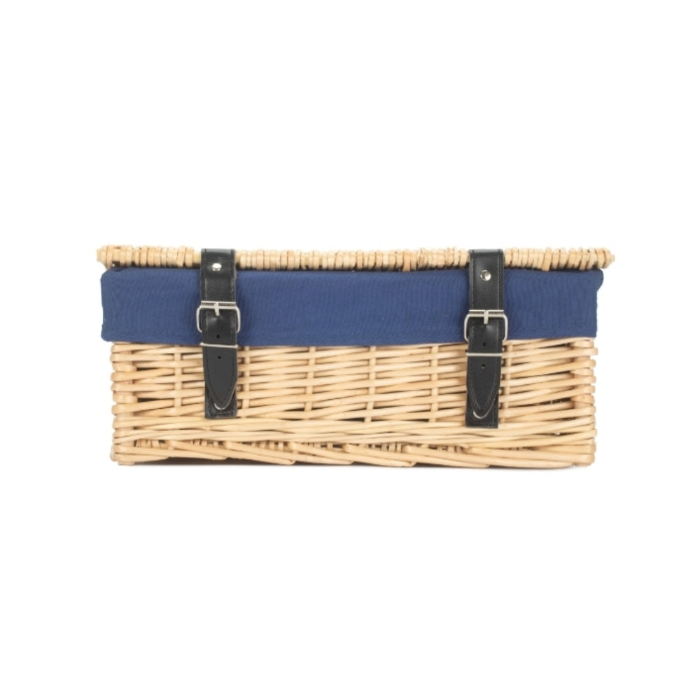 36cm Buff Wicker Empty Picnic Basket