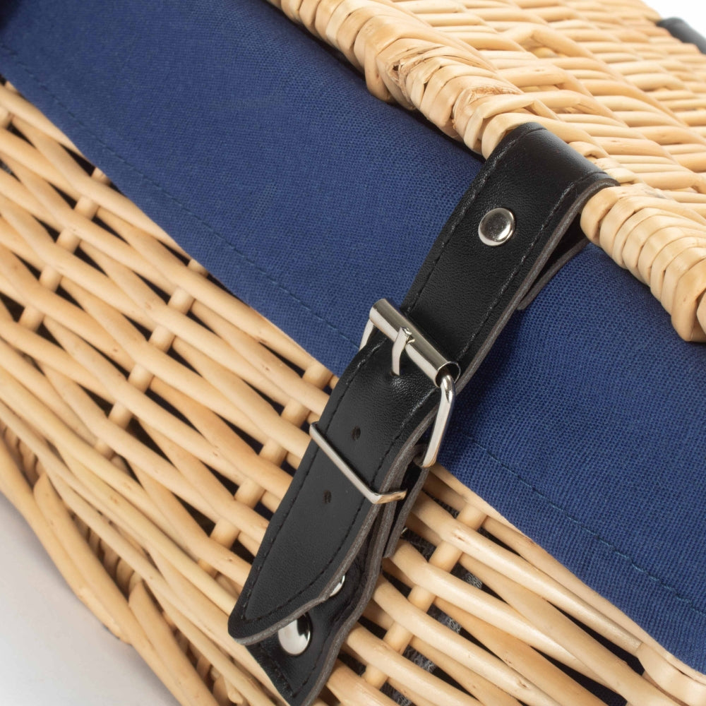 36cm Buff Wicker Empty Picnic Basket