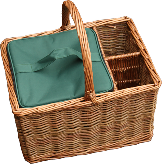 Green Willow Event Basket with Cooler