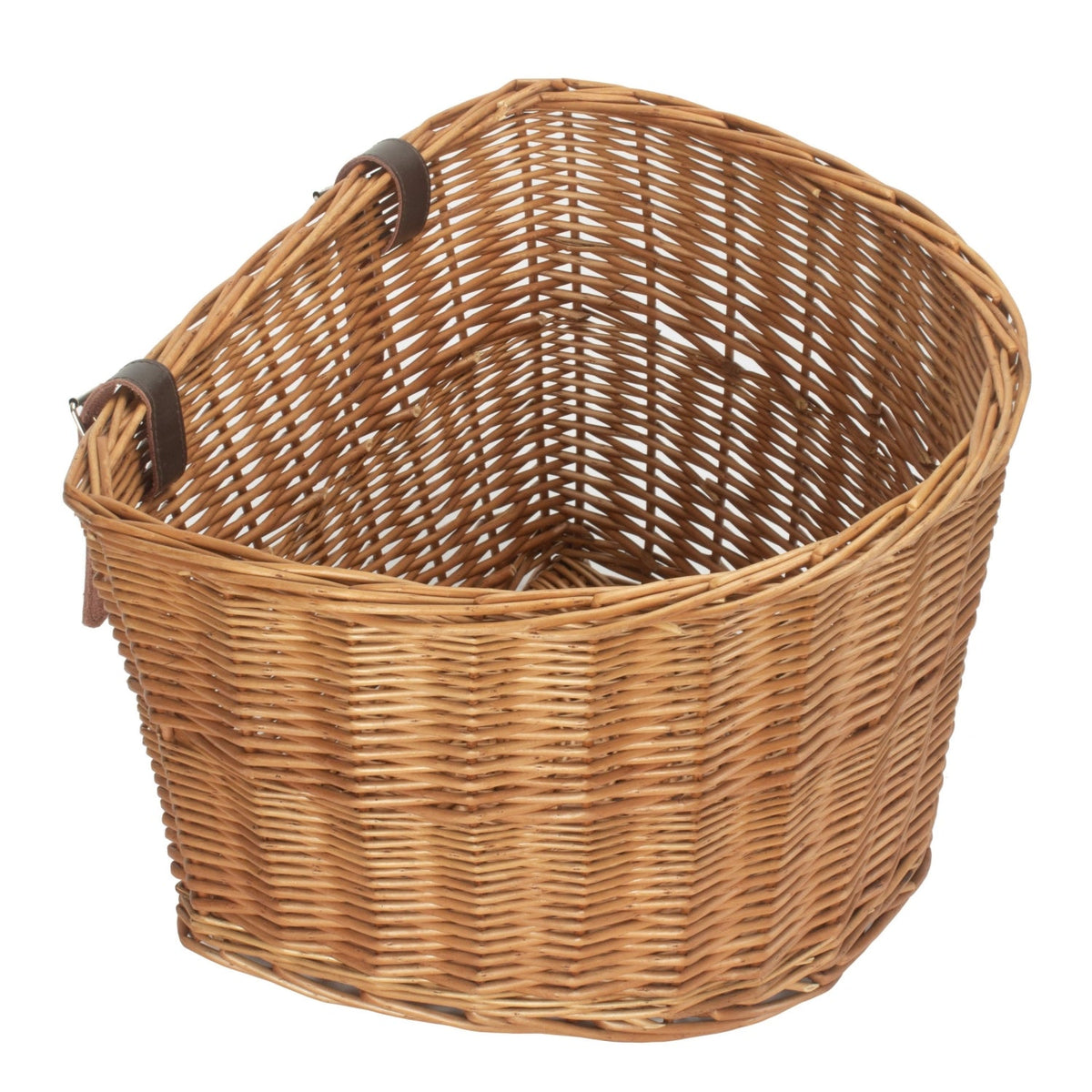 Double Steamed Wicker Front Fixing Bicycle Bike Basket