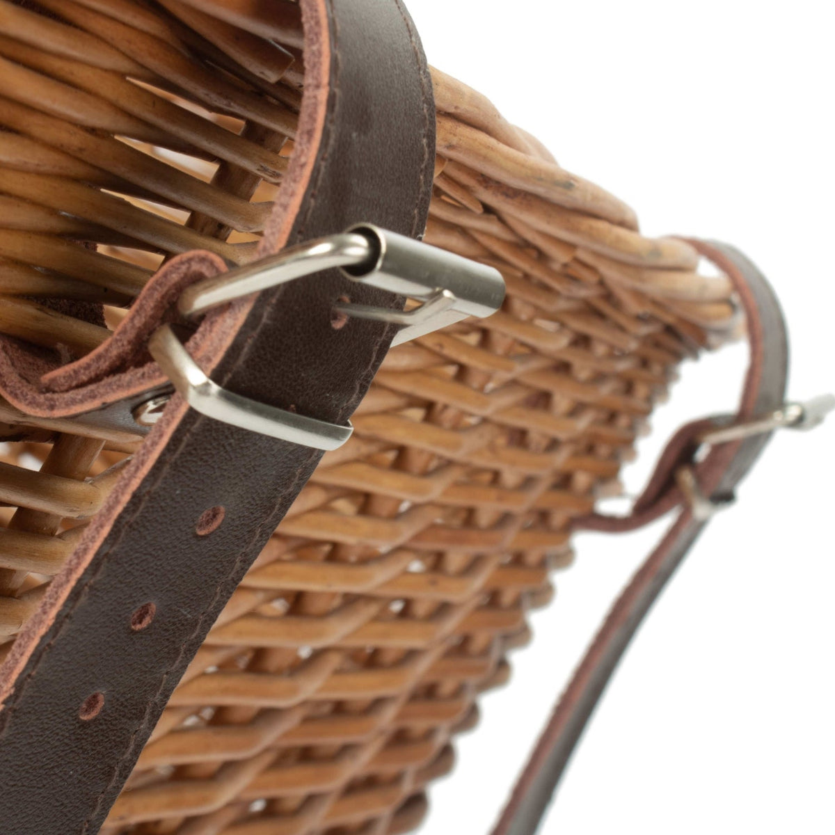Double Steamed Wicker Front Fixing Bicycle Bike Basket