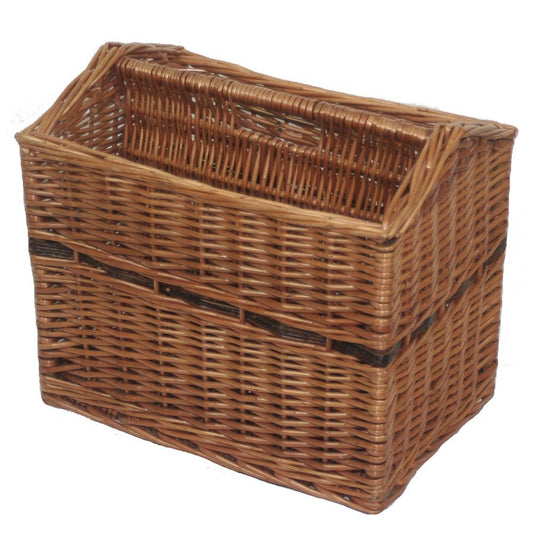 Double Steamed Wicker Magazine Rack Basket