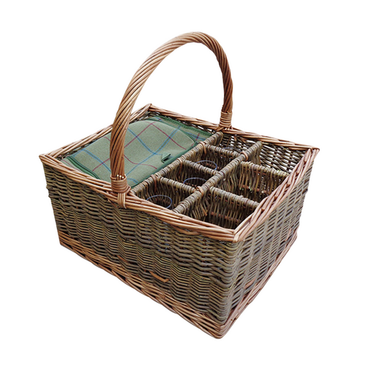 Wicker Event Basket Extra Special with 4 Glasses
