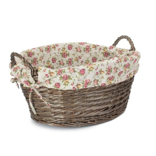 Antique Wash Finish Willow Wash Basket
