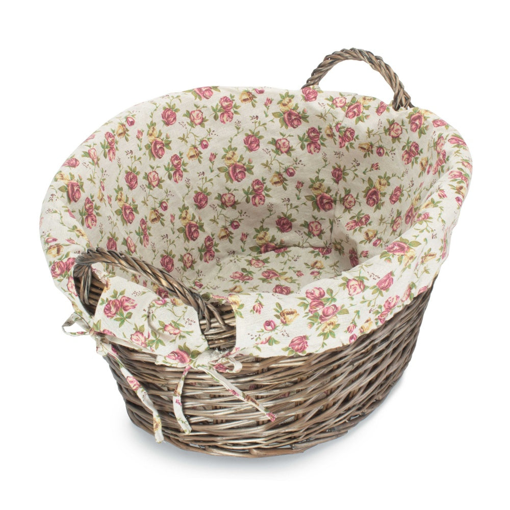 Antique Wash Finish Willow Wash Basket