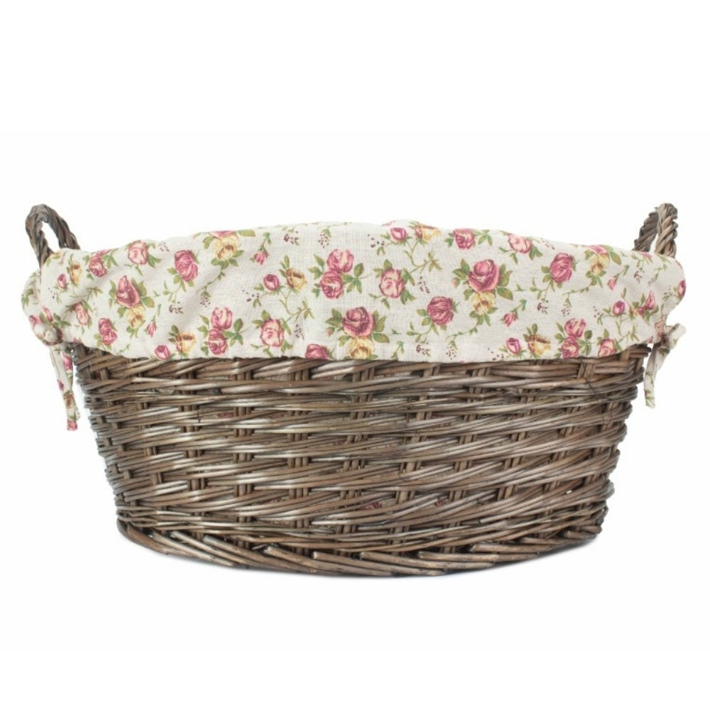 Antique Wash Finish Willow Wash Basket