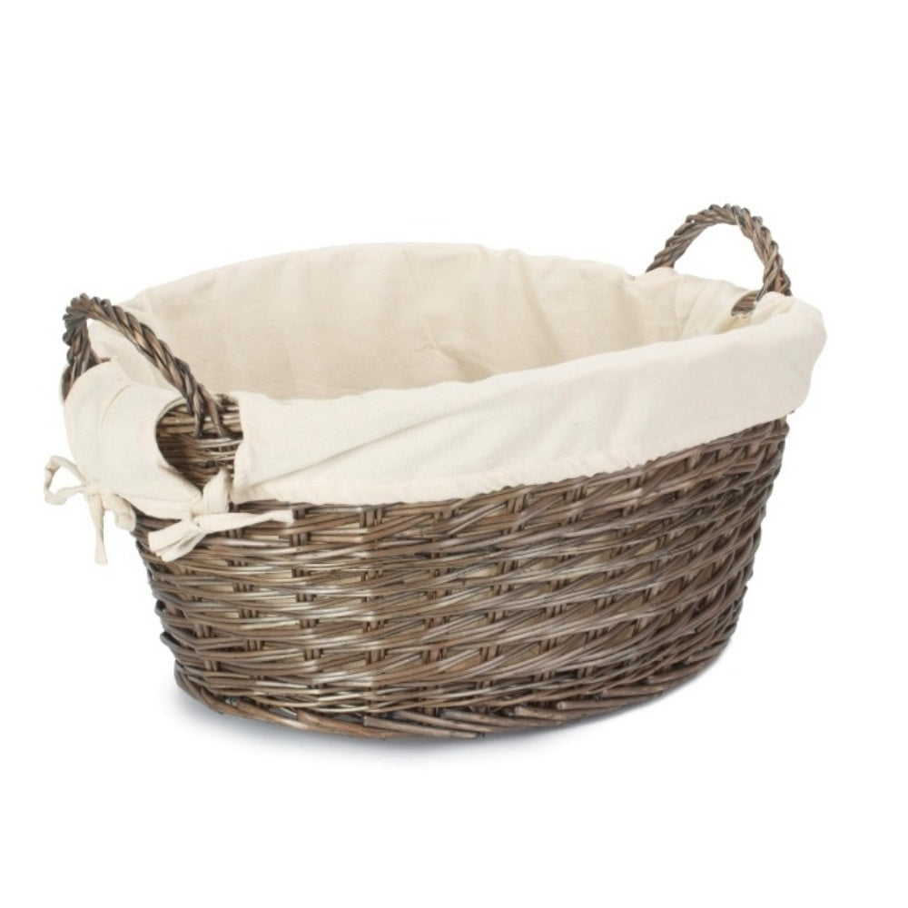 Antique Wash Finish Willow Wash Basket