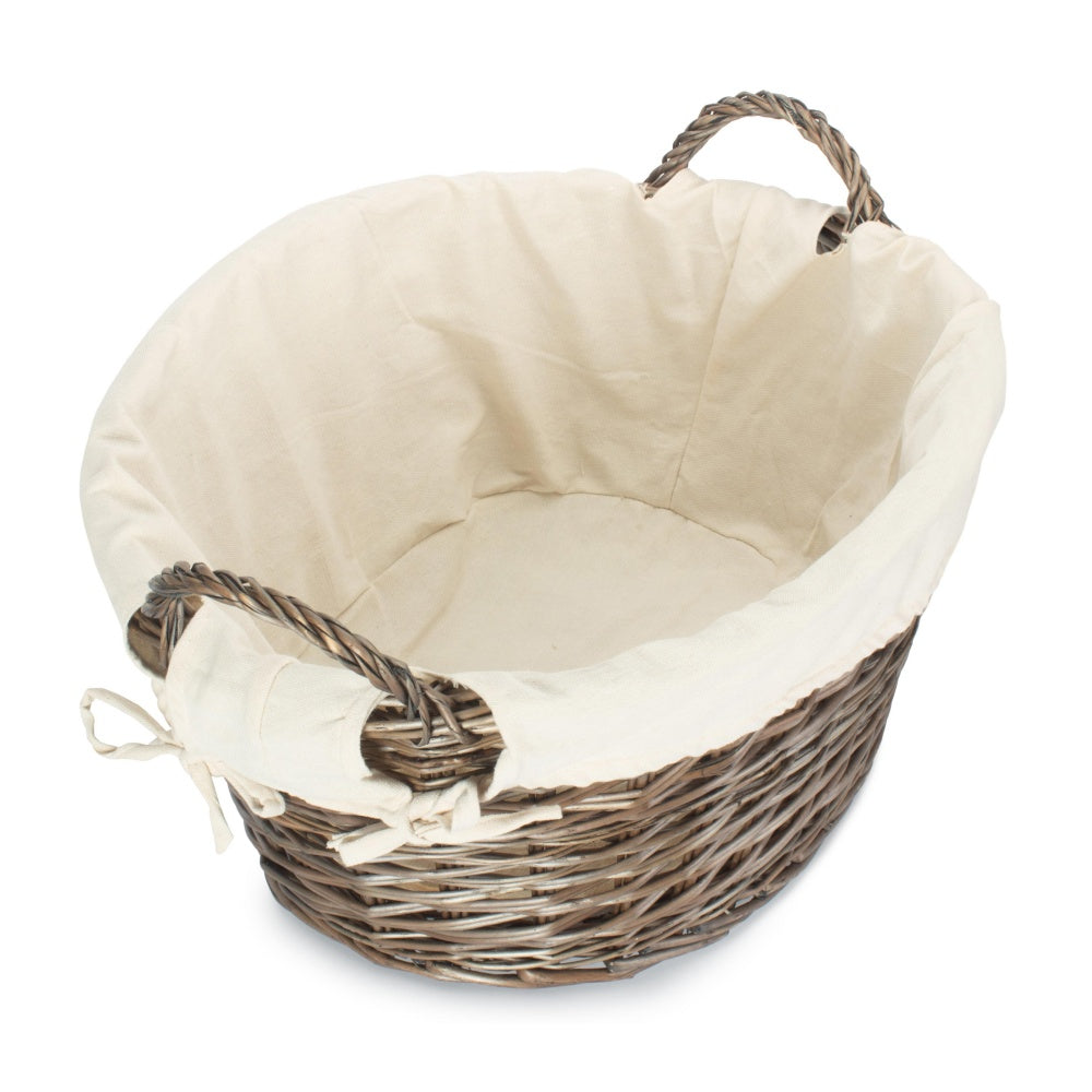 Antique Wash Finish Willow Wash Basket
