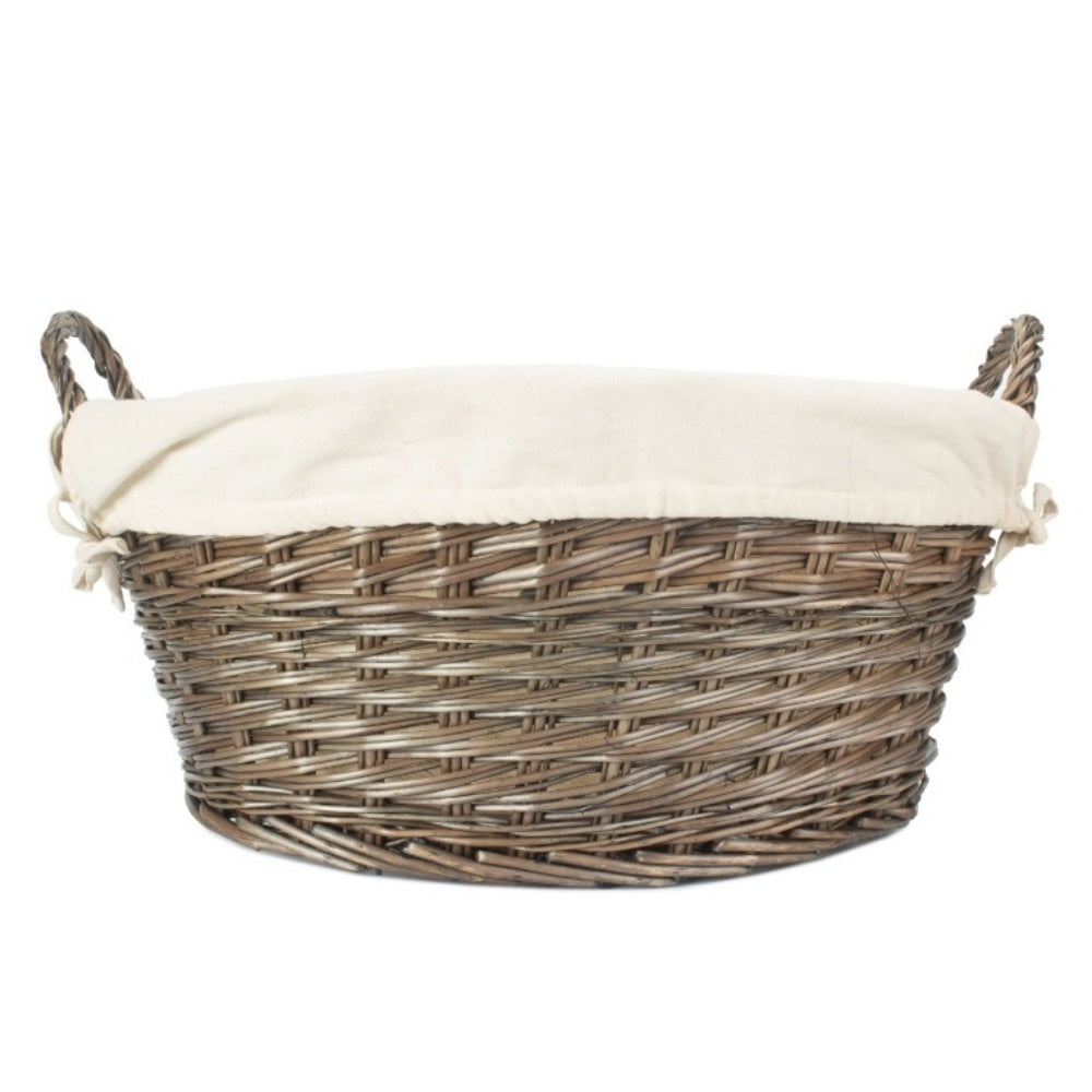 Antique Wash Finish Willow Wash Basket
