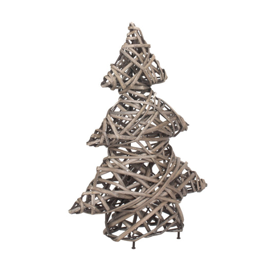Antique Wash Wicker Christmas Tree Decoration