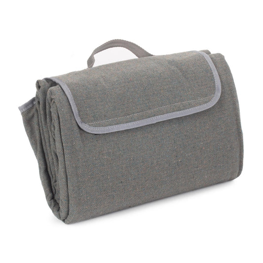Grey Tweed Picnic Blanket