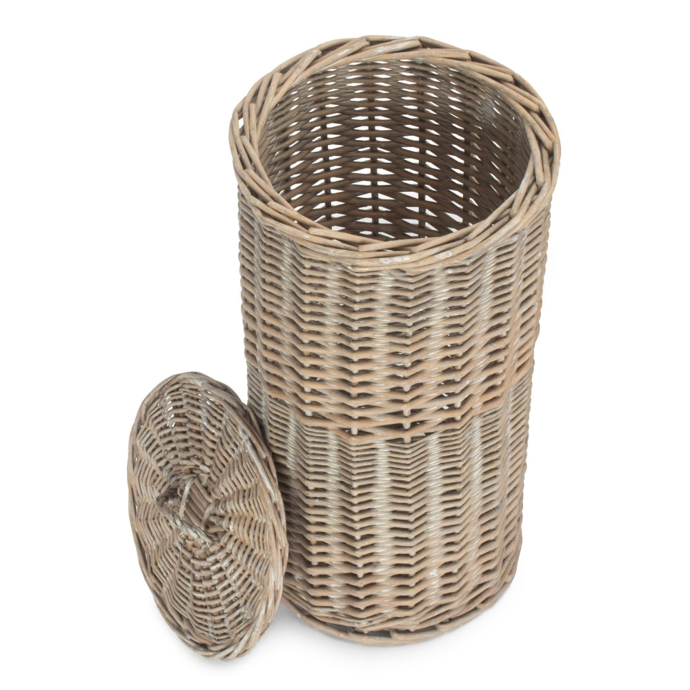Grey Wash Round 3 Toilet Roll Holder