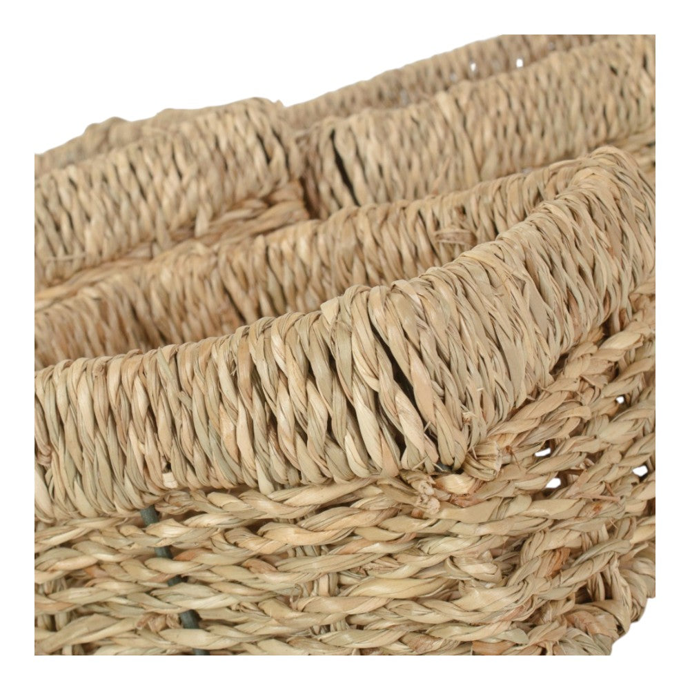 Set of 3 Rectangular Seagrass Trays