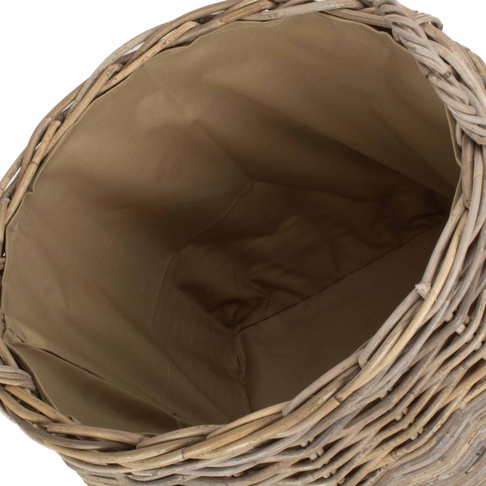 Amphora Rattan Log Basket with Cordura Lining