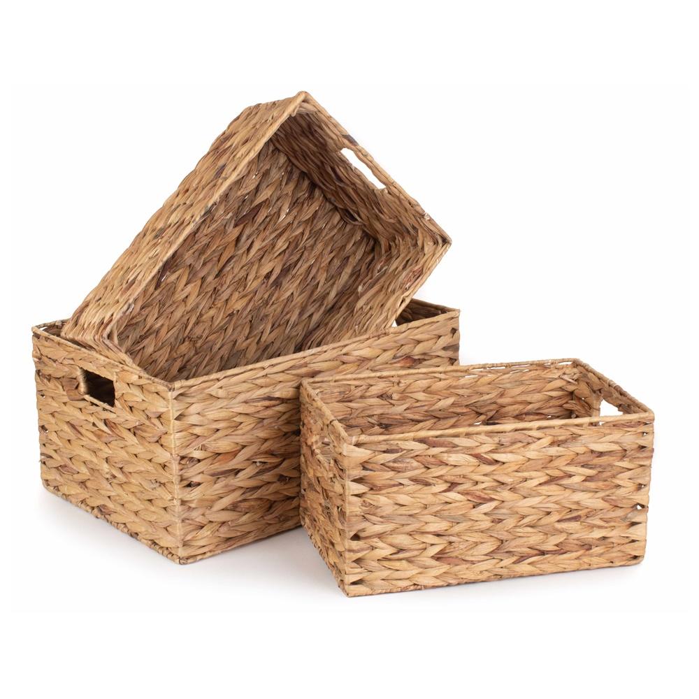 Rectangular Water Hyacinth Storage Basket