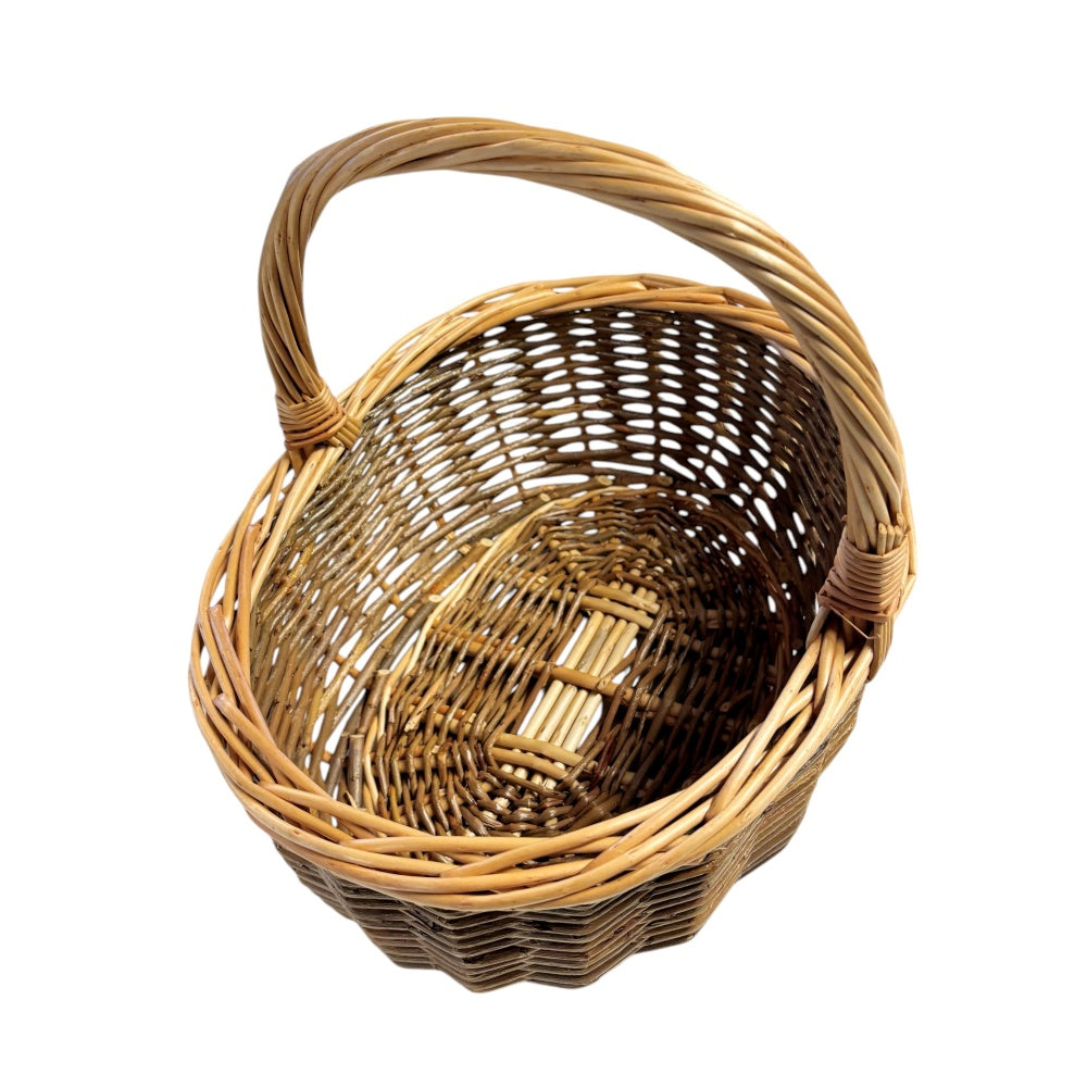 Large Green Willow Hollander Wicker Shopping Basket